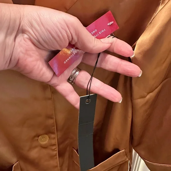 CARBON38 Satin Resort Top in Rust - Picture 7 of 11